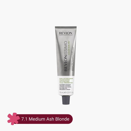 Revlon Professional Revlonissimo Color Sublime Ammonia Free Hair Color 7.1 Medium Ash Blonde 75ml
