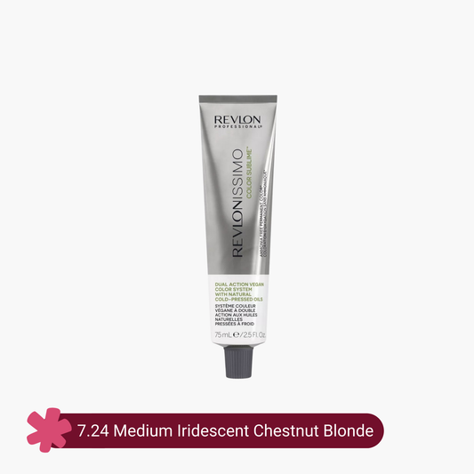 Revlon Professional Revlonissimo Color Sublime Ammonia Free Hair Color 7.24 Medium Iridescent Chestnut Blonde 75ml