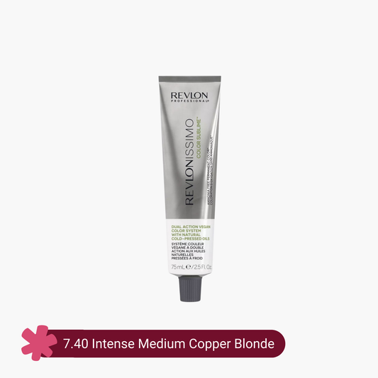 Revlon Professional Revlonissimo Color Sublime Ammonia Free Hair Color 7.40 Intense Medium Copper Blonde 75ml
