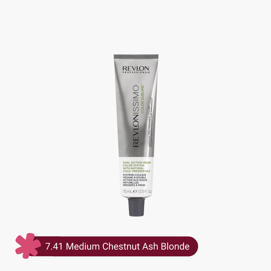 Revlon Professional Revlonissimo Color Sublime Ammonia Free Hair Color 7.41 Medium Chestnut Ash Blonde 75ml