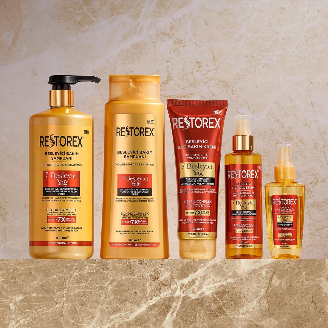 Restorex 7 Nourishing Oils Nourishing Care Shampoo For All Hair Types 500ml