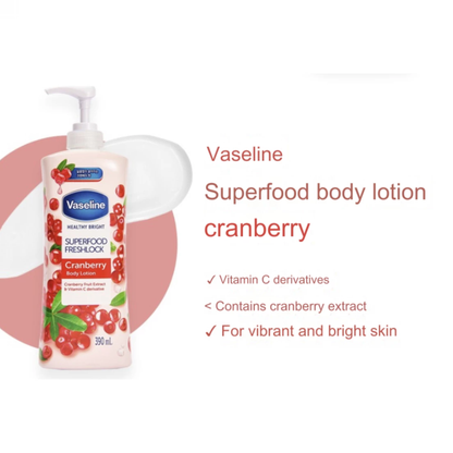 Vaseline Healthy Bright Super Food Fresh Lock Cranberry Body Lotion 320ml