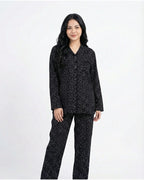 Sajiero Linen Pajama Suit Blushy Heart White