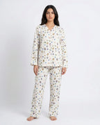 Sajiero Summer Crinkled Pajama Suit Pastel Bloom