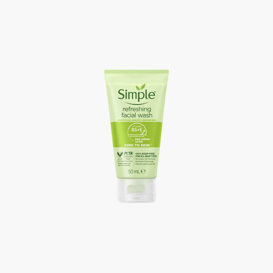 Simple Refreshing Facial Wash With Vitamin B5+E 50ml - TheSkinFit