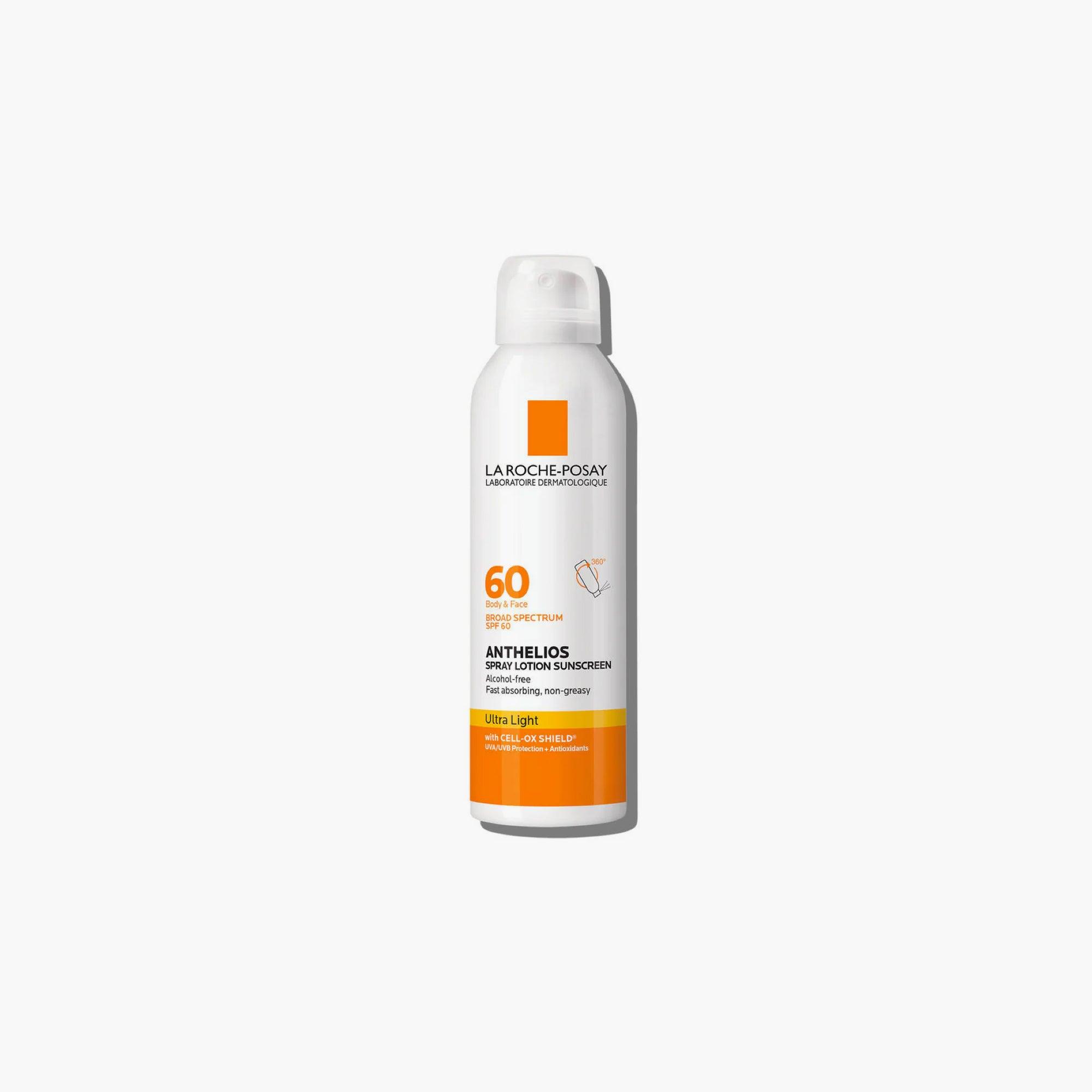 La Roche-Posay Anthelios Spray Lotion Sunscreen For Body & Face Ultra Light SPF60 143gm - TheSkinFit