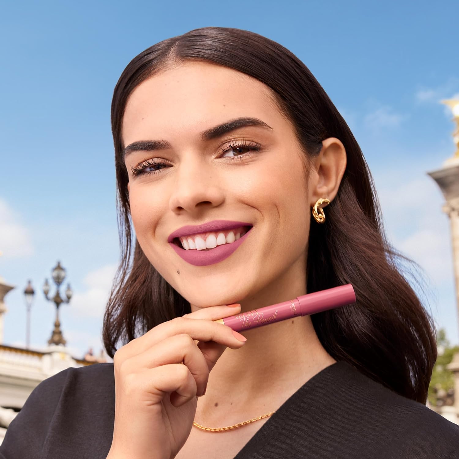 Bourjois Lipstick and Lip Liner 2 in 1 Velvet The Pencil 3gm - 08 Divine Red