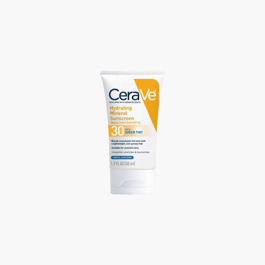 CeraVe Hydrating Mineral Sunscreen SPF30 Face Sheer Tint 50ml - TheSkinFit