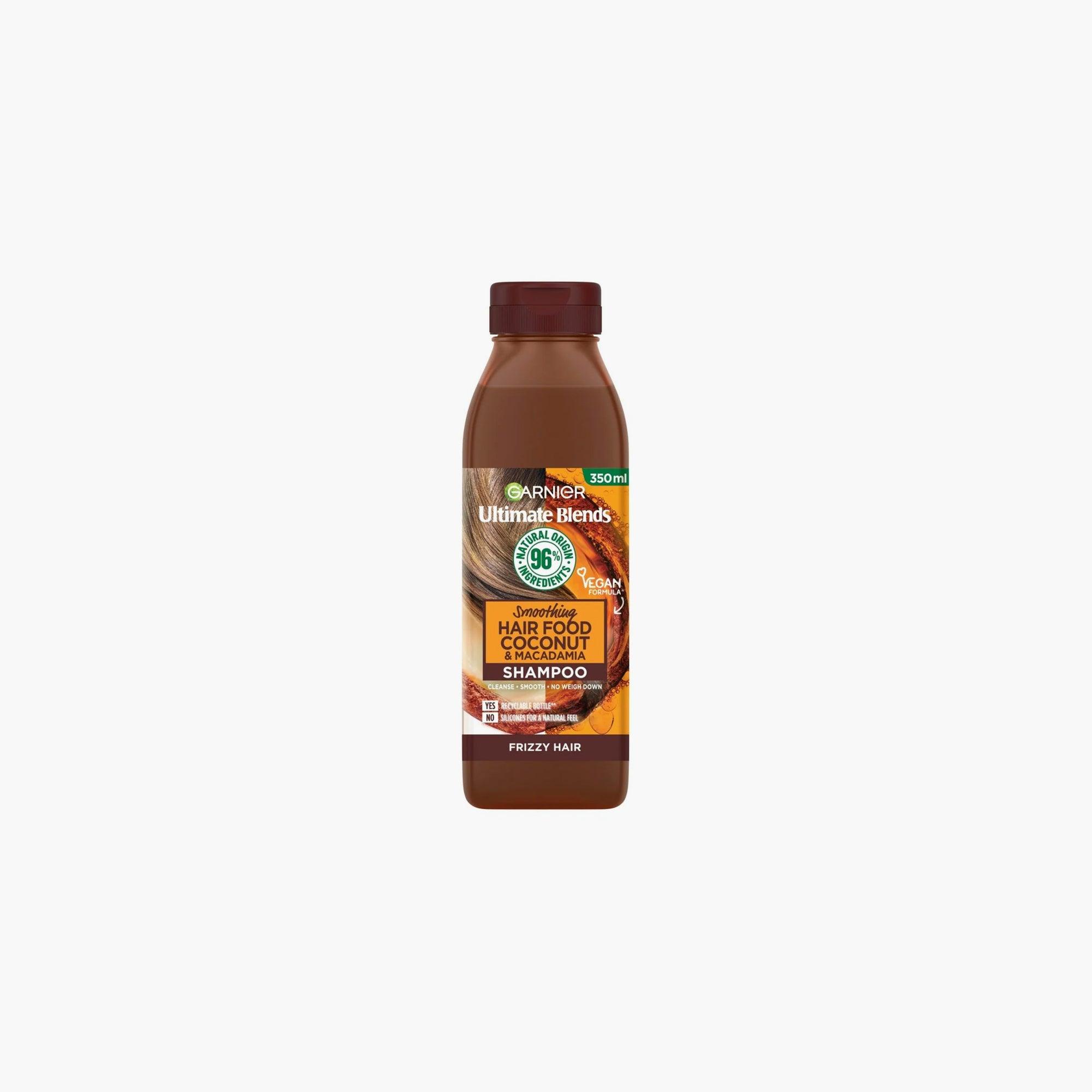 Garnier Ultimate Blends Smoothing Hair Food Coconut & Macadamia Shampoo 350ml