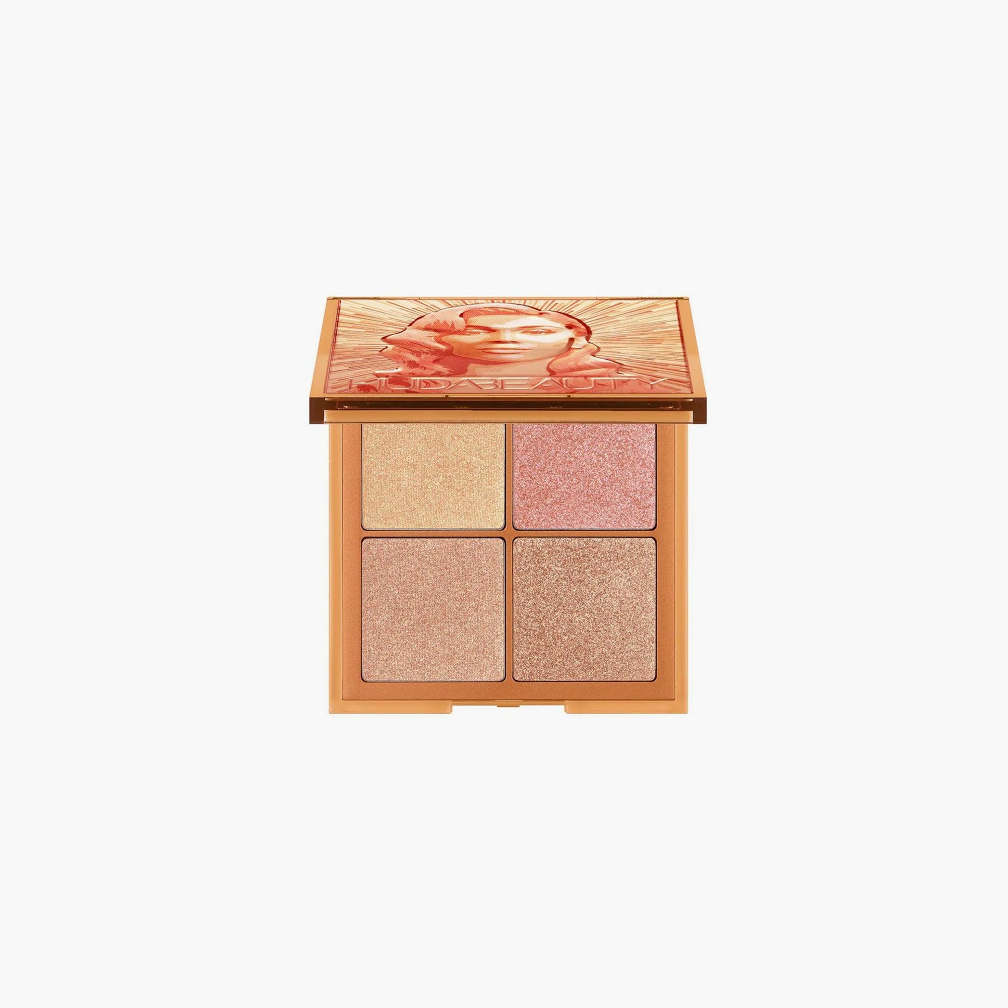 Huda Beauty Mini Glow Obsessions Highlighter Face Palette Light 6.4gm - TheSkinFit