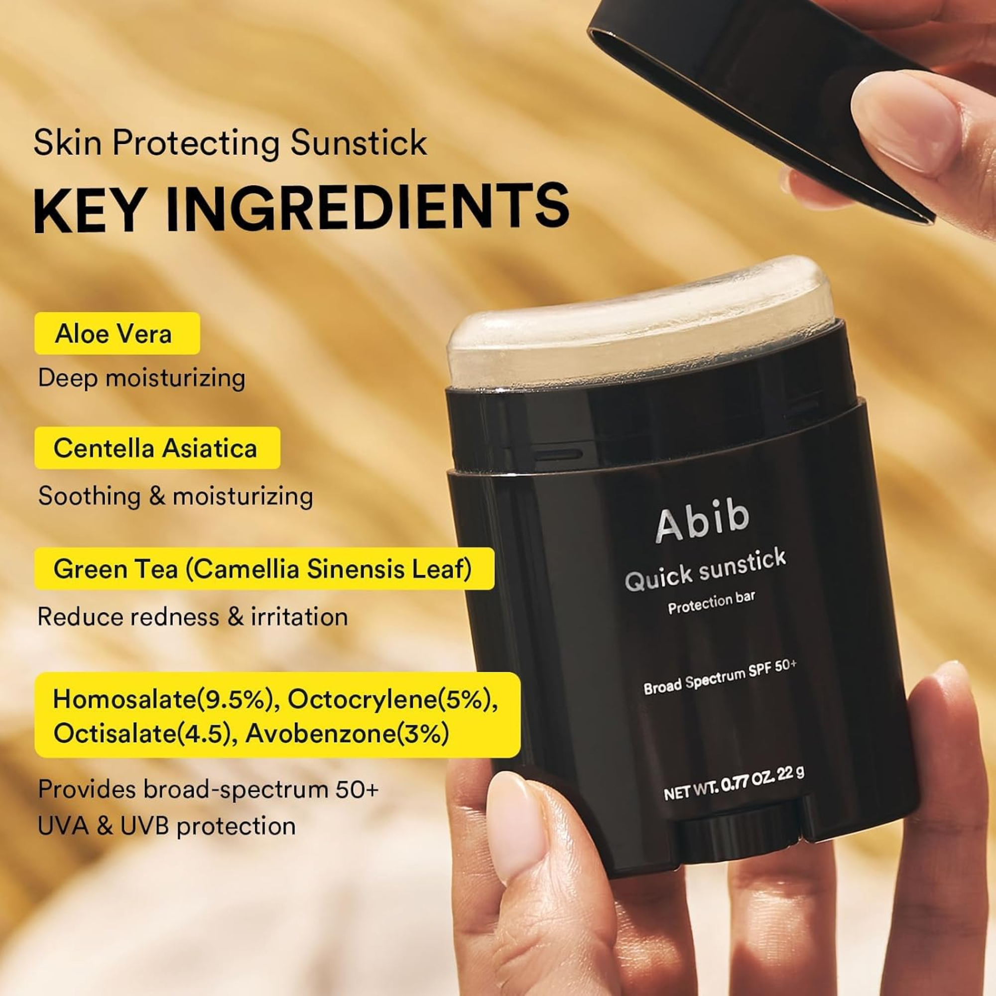 Abib Quick Sunstick Protection Bar Broad Spectrum SPF50+ 22gm