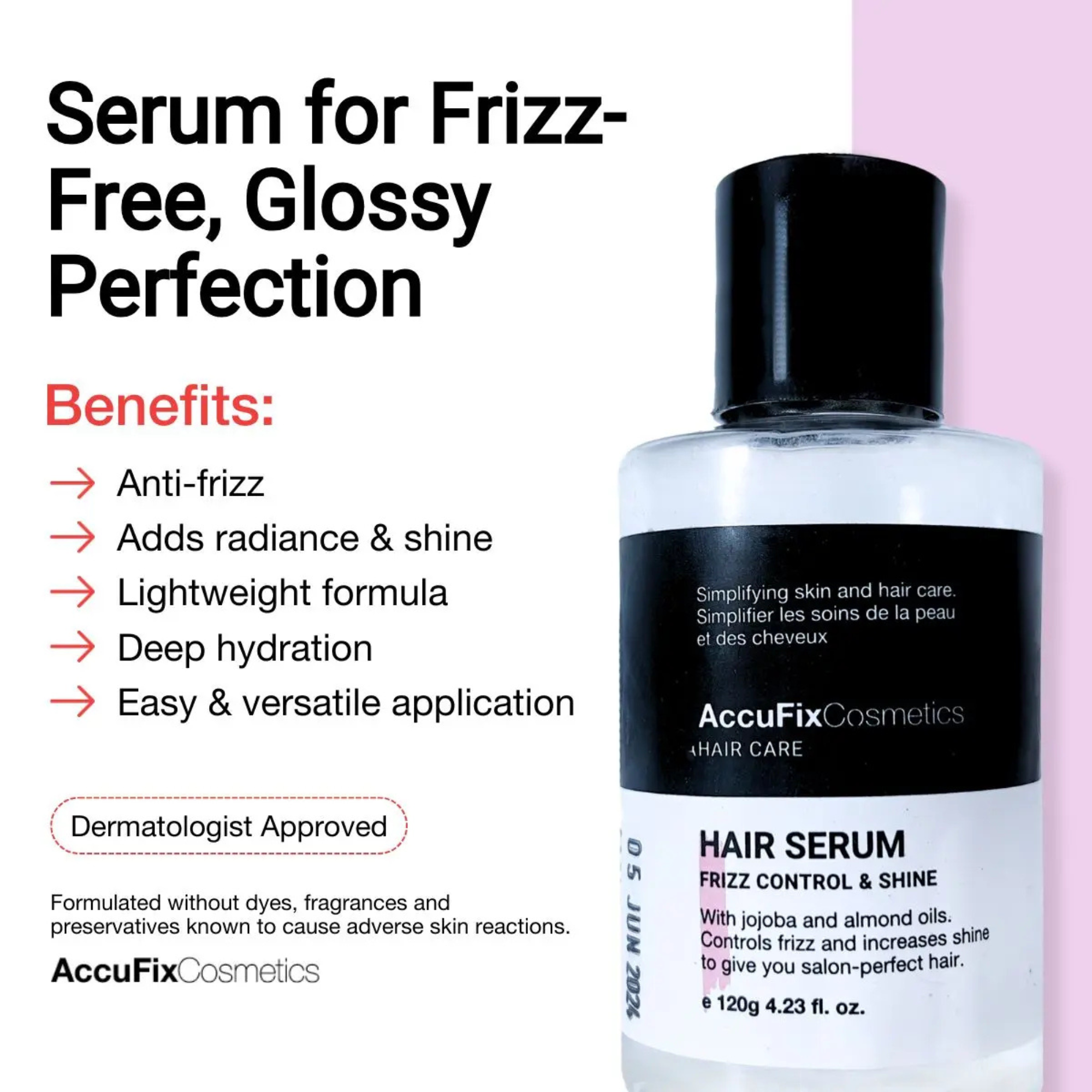AccuFix Cosmetics Frizz Control & Shine Hair Serum