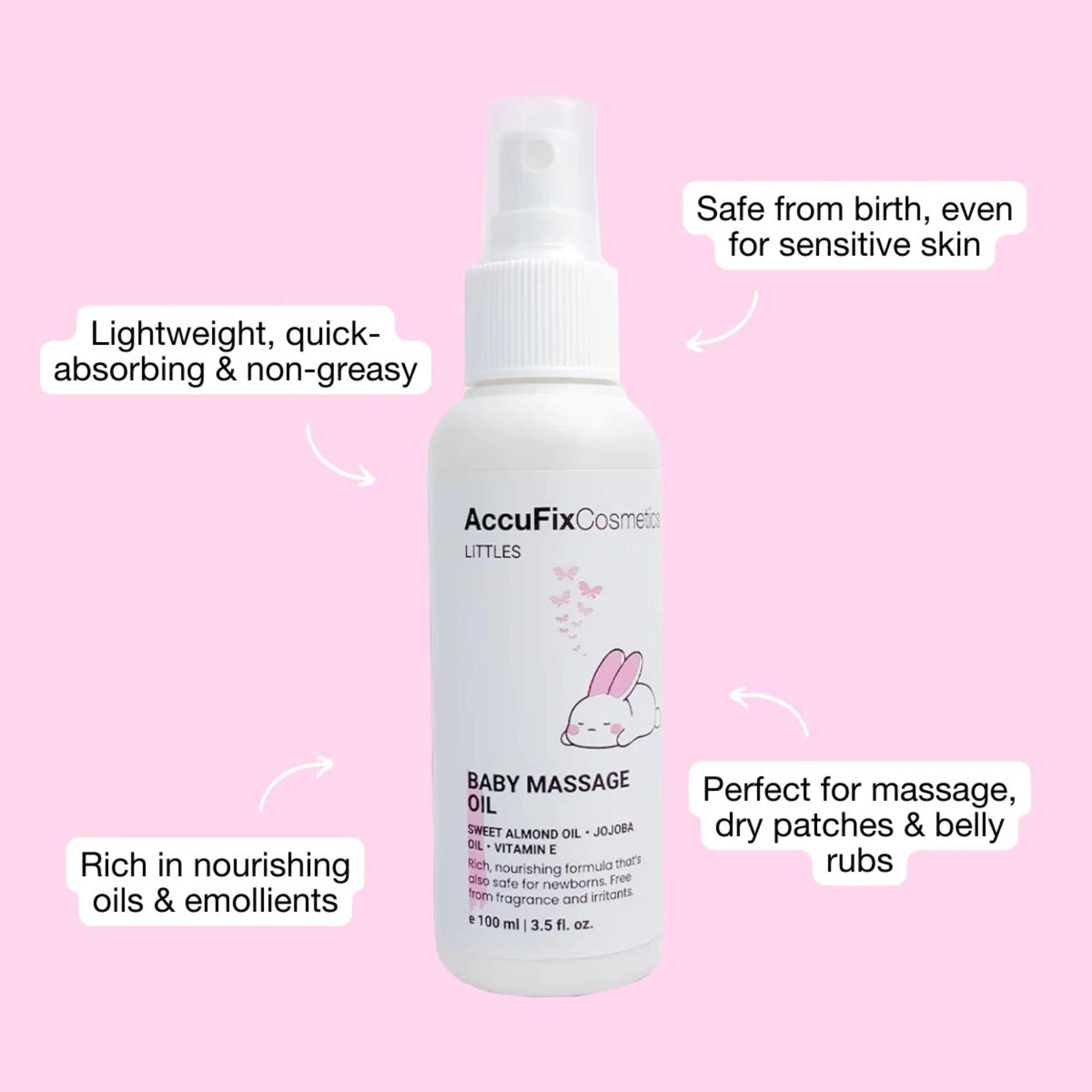 AccuFix Cosmetics Littles Baby Massage Oil