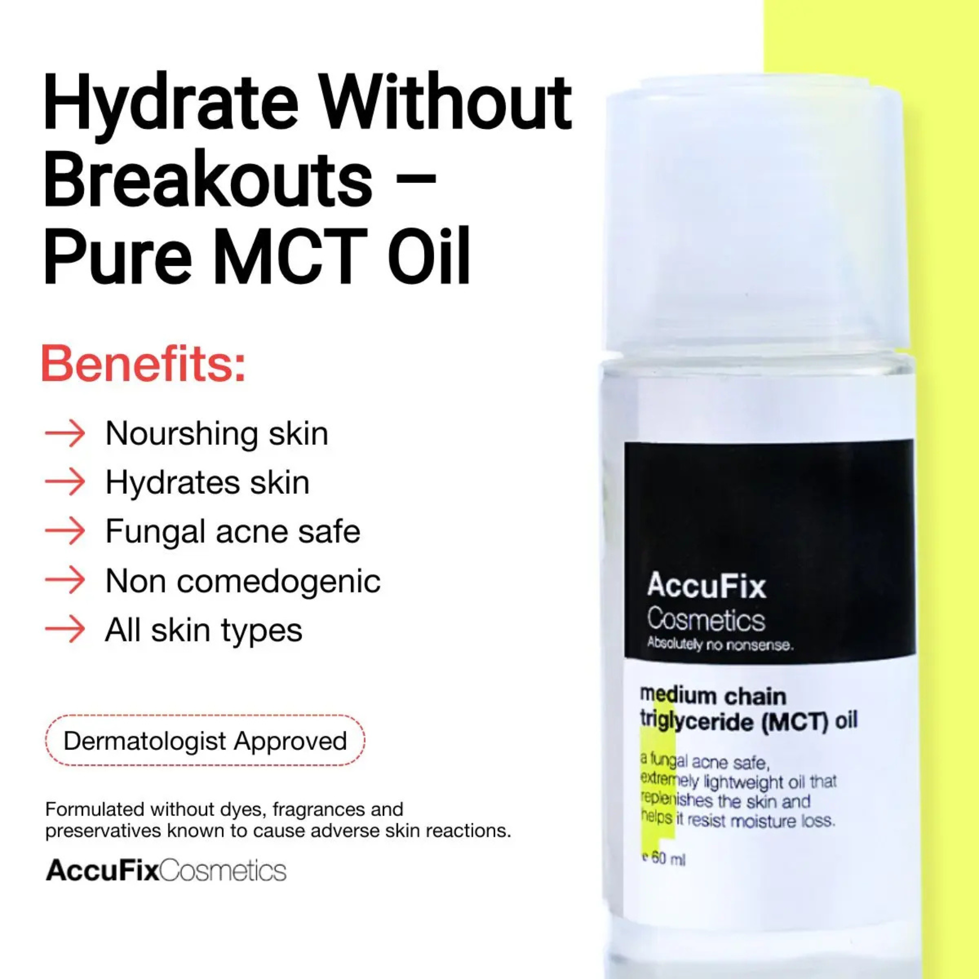 AccuFix Cosmetics Medium Chain Triglyceride (M.C.T.) Oil