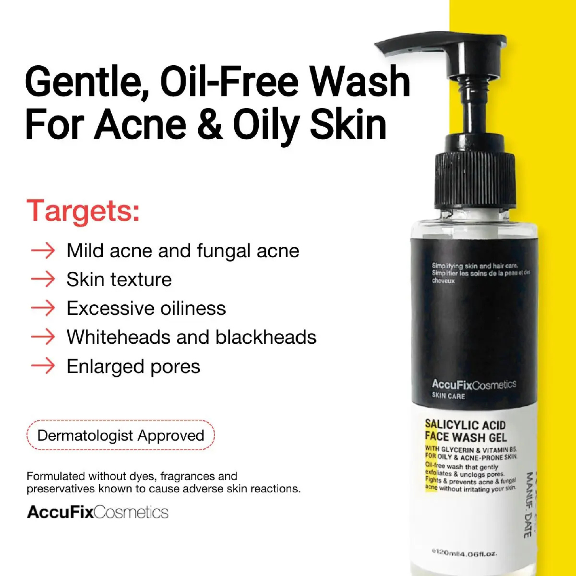 AccuFix Cosmetics Salicylic Acid Face Wash Gel