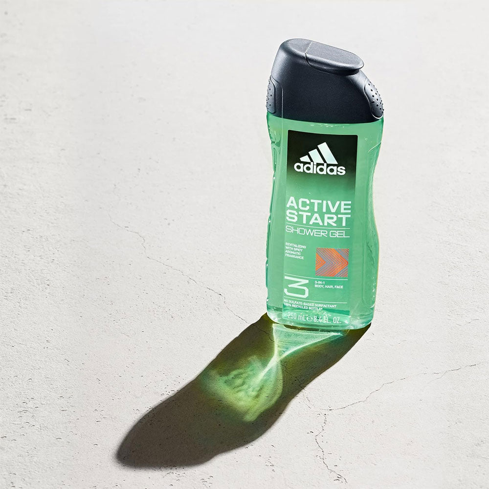 Adidas Active Start 3 in 1 Body, Hair, Face Shower Gel For Men 250ml