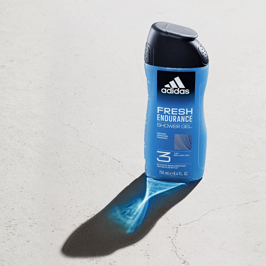 Adidas Fresh Endurance Shower Gel 3-In-1 Body Hair Face 250ml
