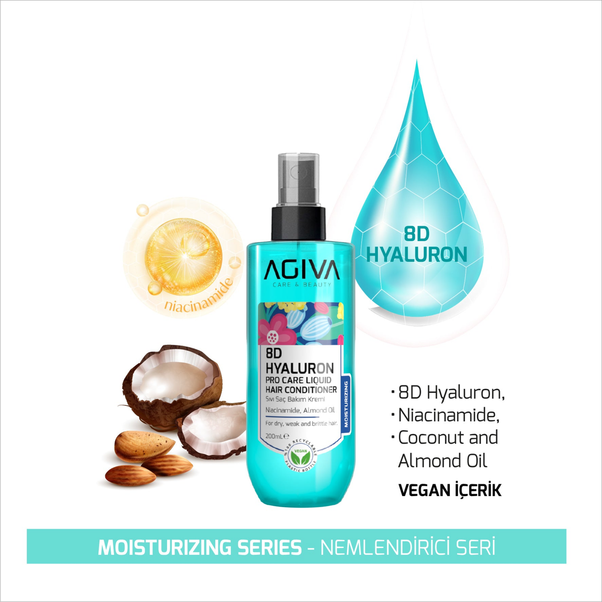 Agiva 8D Hyoluron Pro Care Liquid Hair Conditioner
