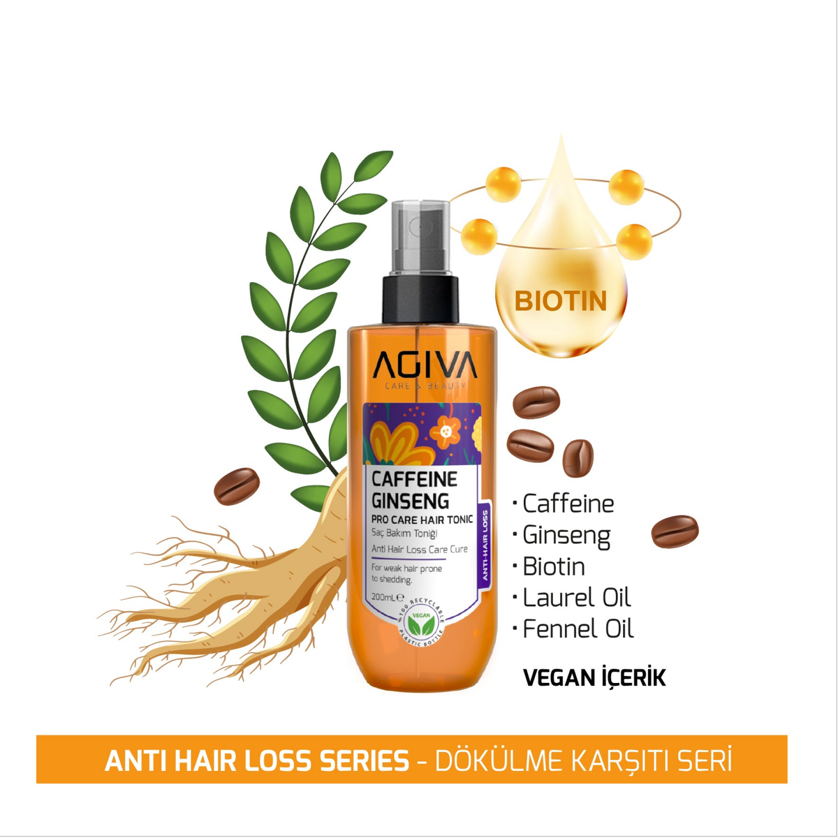Agiva Caffeine Ginseng Pro Care Hair Tonic