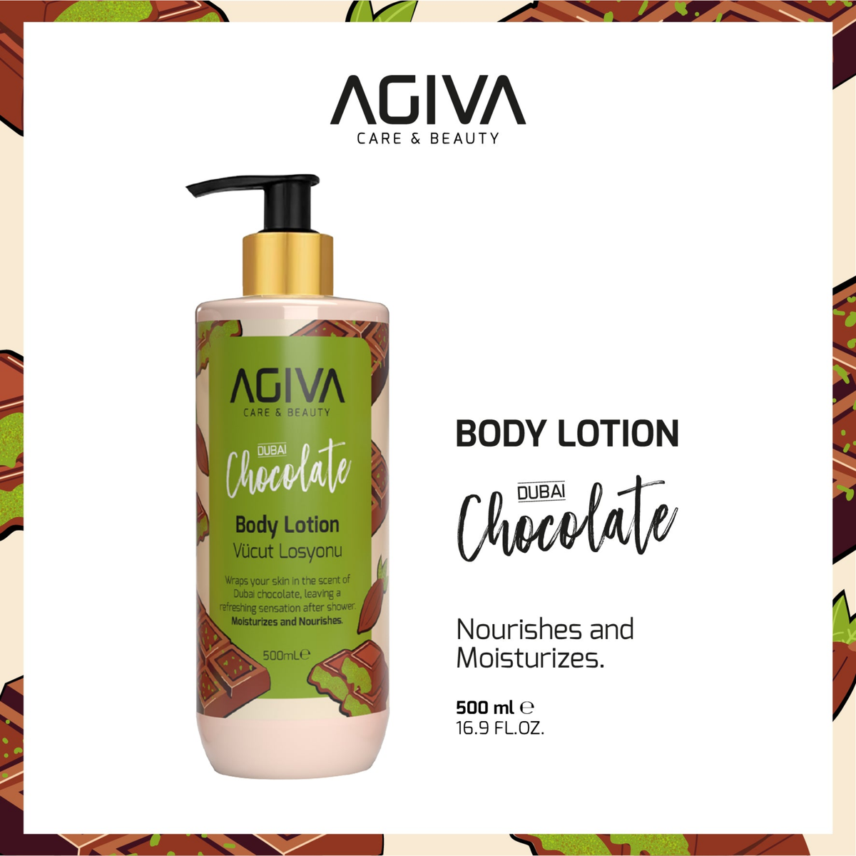 Agiva Care & Beauty Dubai Chocolate Body Lotion