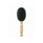 Aishu Cushion Paddle Hair Brush - Natural Wood & Mint Green