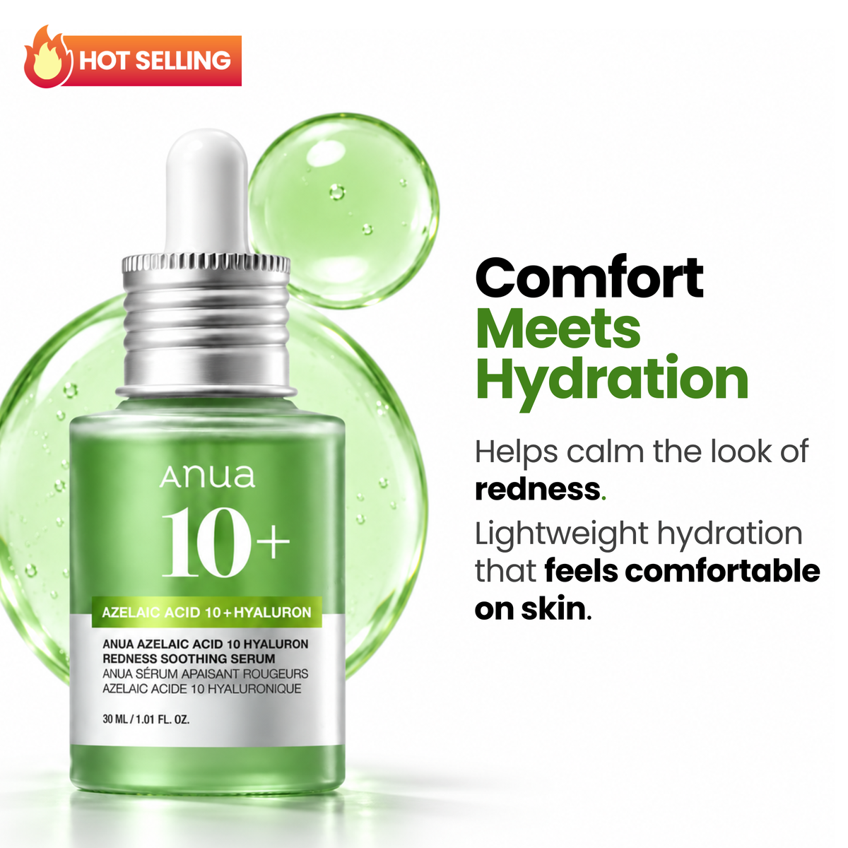 Anua Azelaic Acid 10 Hyaluron Redness Soothing Serum 30ml