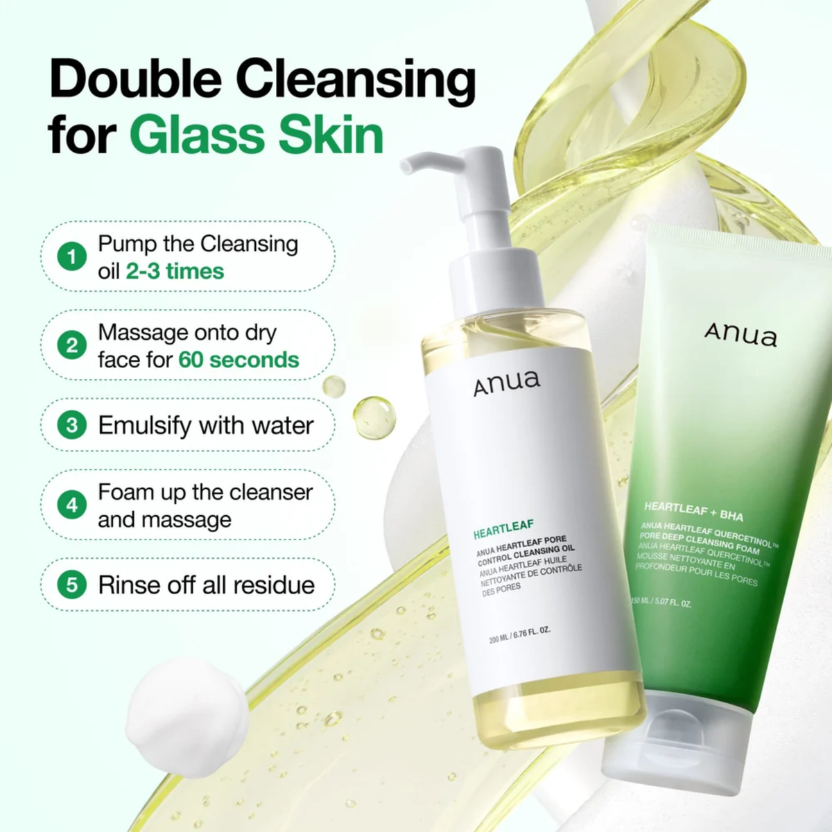Anua X K Pop Demon Hunters Glass Skin Cleanse Duo Set