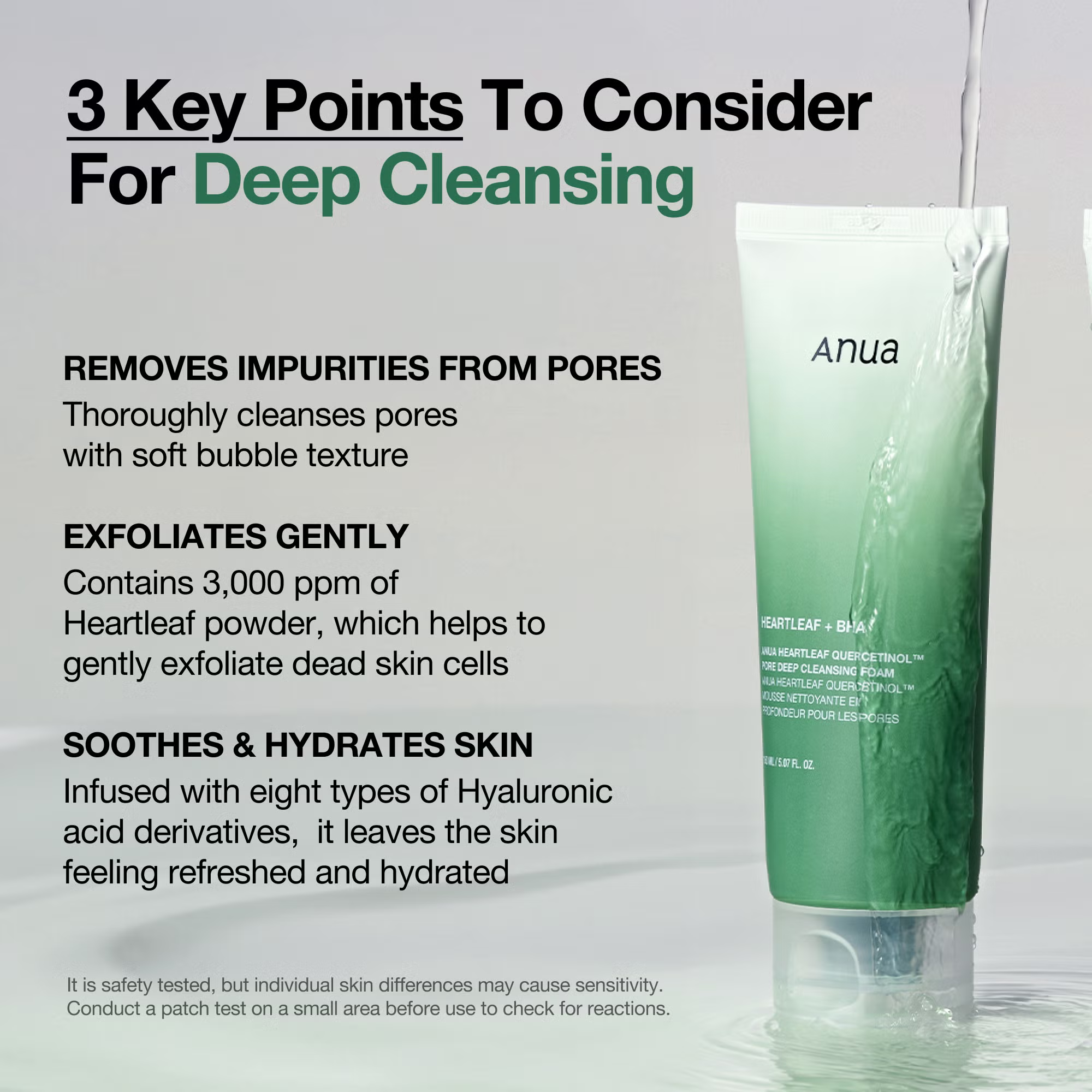 Anua Heartleaf + BHA Quercetinol Pore Deep Cleansing Foam 150ml