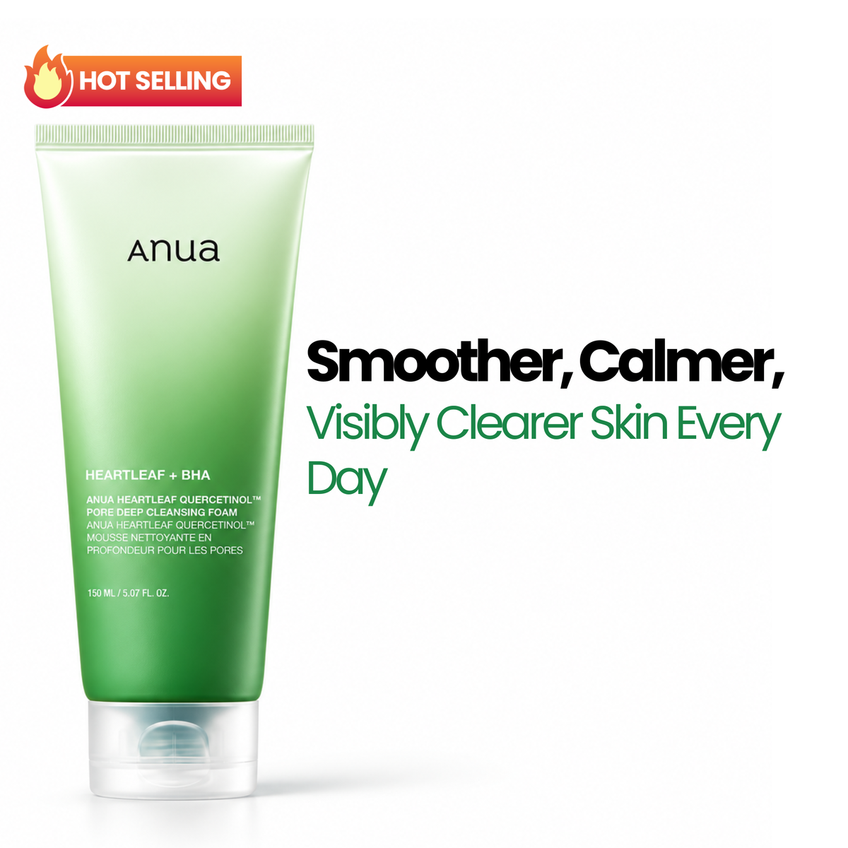 Anua Heartleaf + BHA Quercetinol Pore Deep Cleansing Foam 150ml
