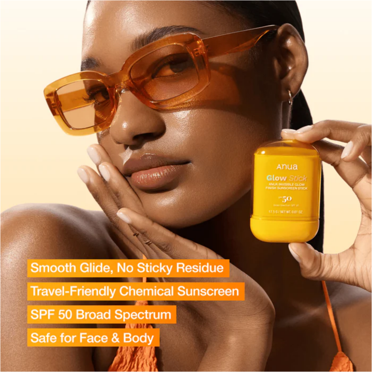 Anua Invisible Glow Finish Sunscreen Stick SPF50 PA++++