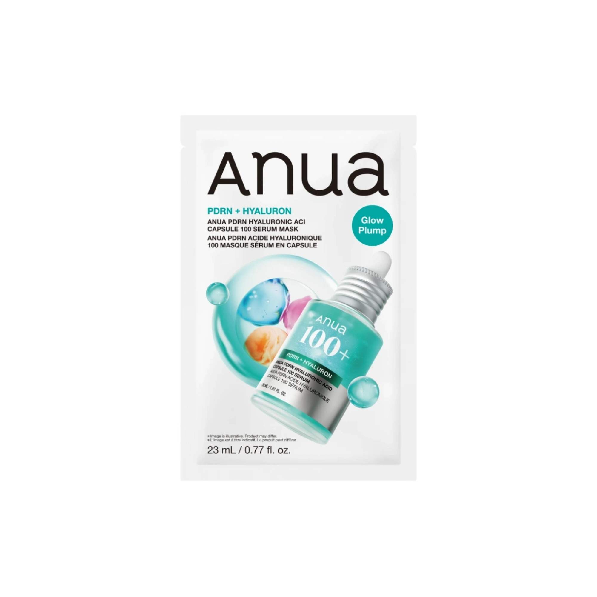 Anua PDRN Hyaluronic Acid Capsule 100 Serum Glow Pump Mask