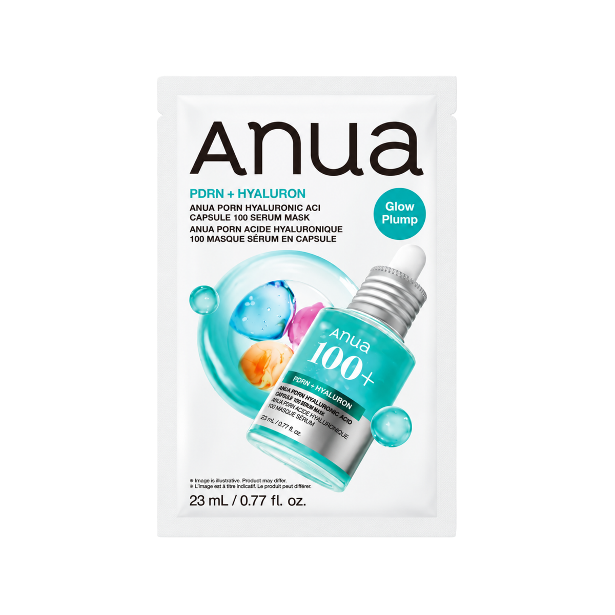 Anua PDRN Hyaluronic Acid Capsule 100 Serum Glow Pump Mask