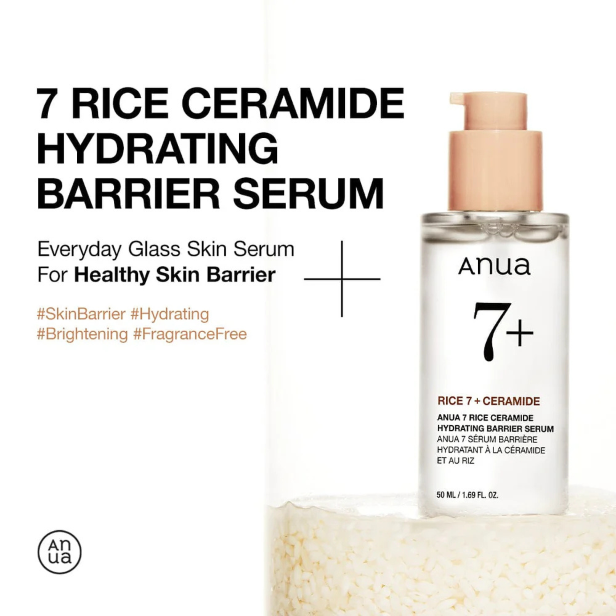 Anua Rice 7+ Ceramide Hydrating Barrier Serum 50ml