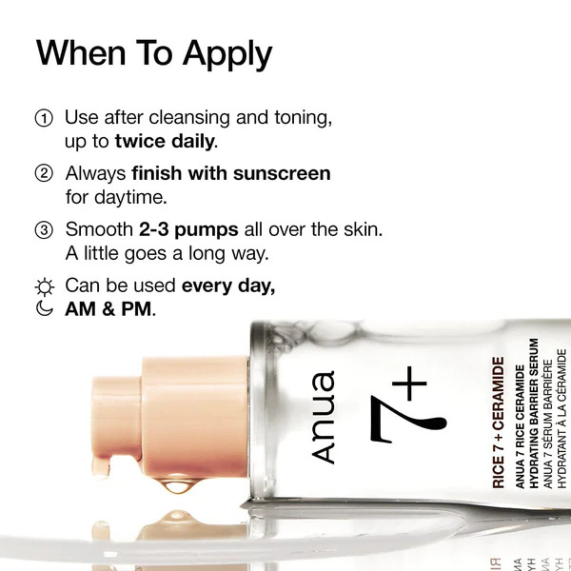 Anua Rice 7+ Ceramide Hydrating Barrier Serum 50ml