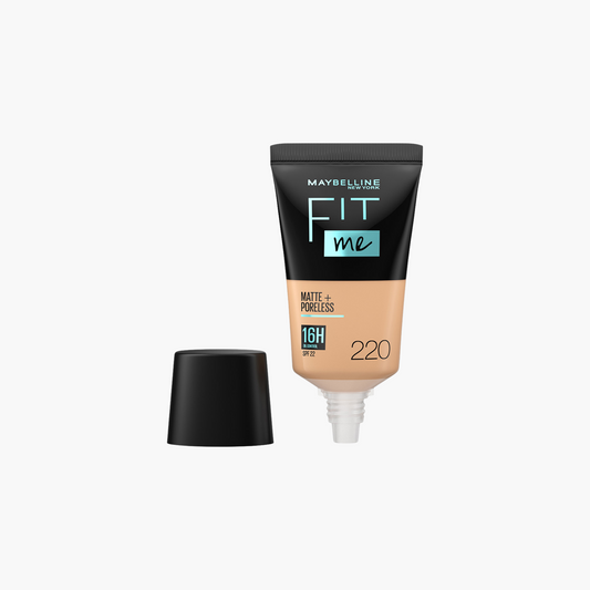 Maybelline Fit Me Matte+Poreless 16H Oil Control Liquid Foundation SPF 22 220 Tube 18ml