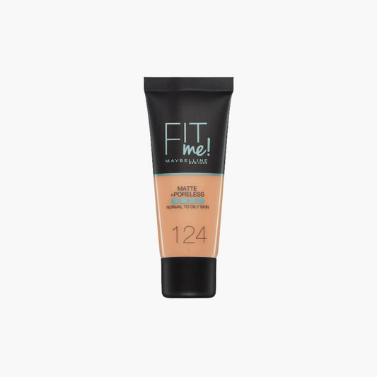 Maybelline Fit Me Matte+Poreless Liquid Foundation Tube 124 Soft Sand 30ml