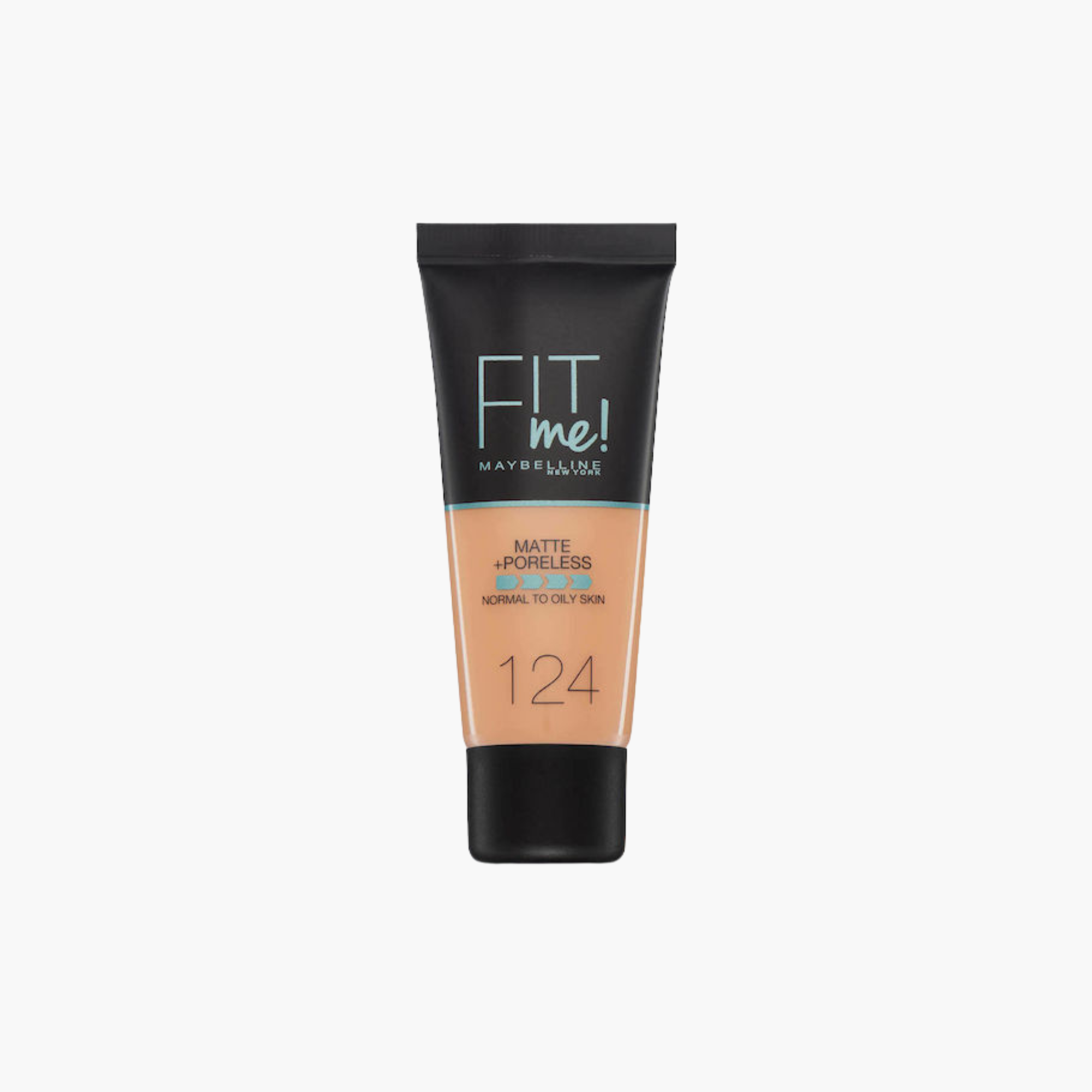 Maybelline Fit Me Matte+Poreless Liquid Foundation Tube 124 Soft Sand 30ml