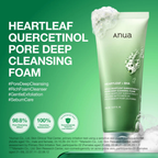 Anua Heartleaf + BHA Quercetinol Pore Deep Cleansing Foam 150ml