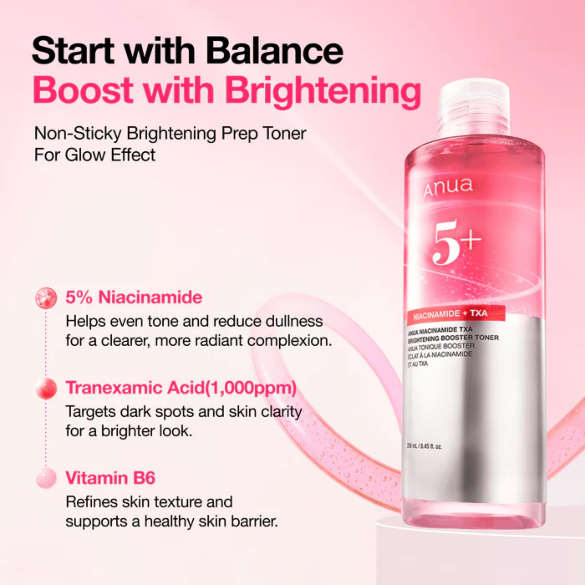 Anua Niacinamide  5+ TXA Brightening Booster Toner 250ml