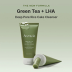 Arencia Green Tea + LHA Deep Pore Rice Cake Cleanser