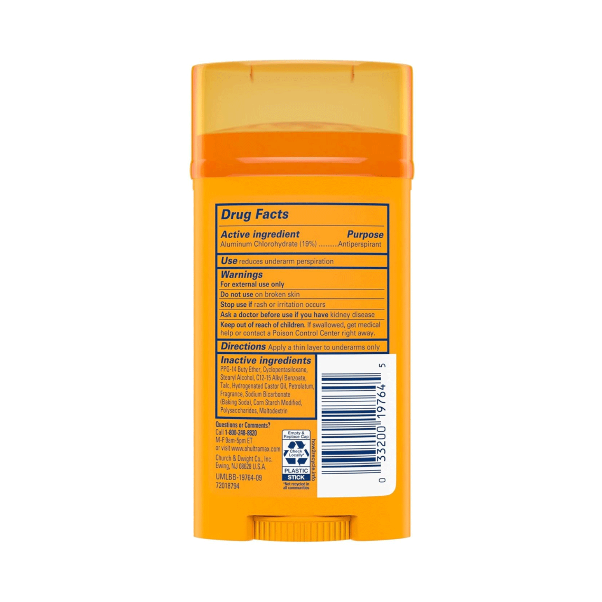 Arm & Hammer UltraMax Solid Antiperspirant Cool Blast Deodorant