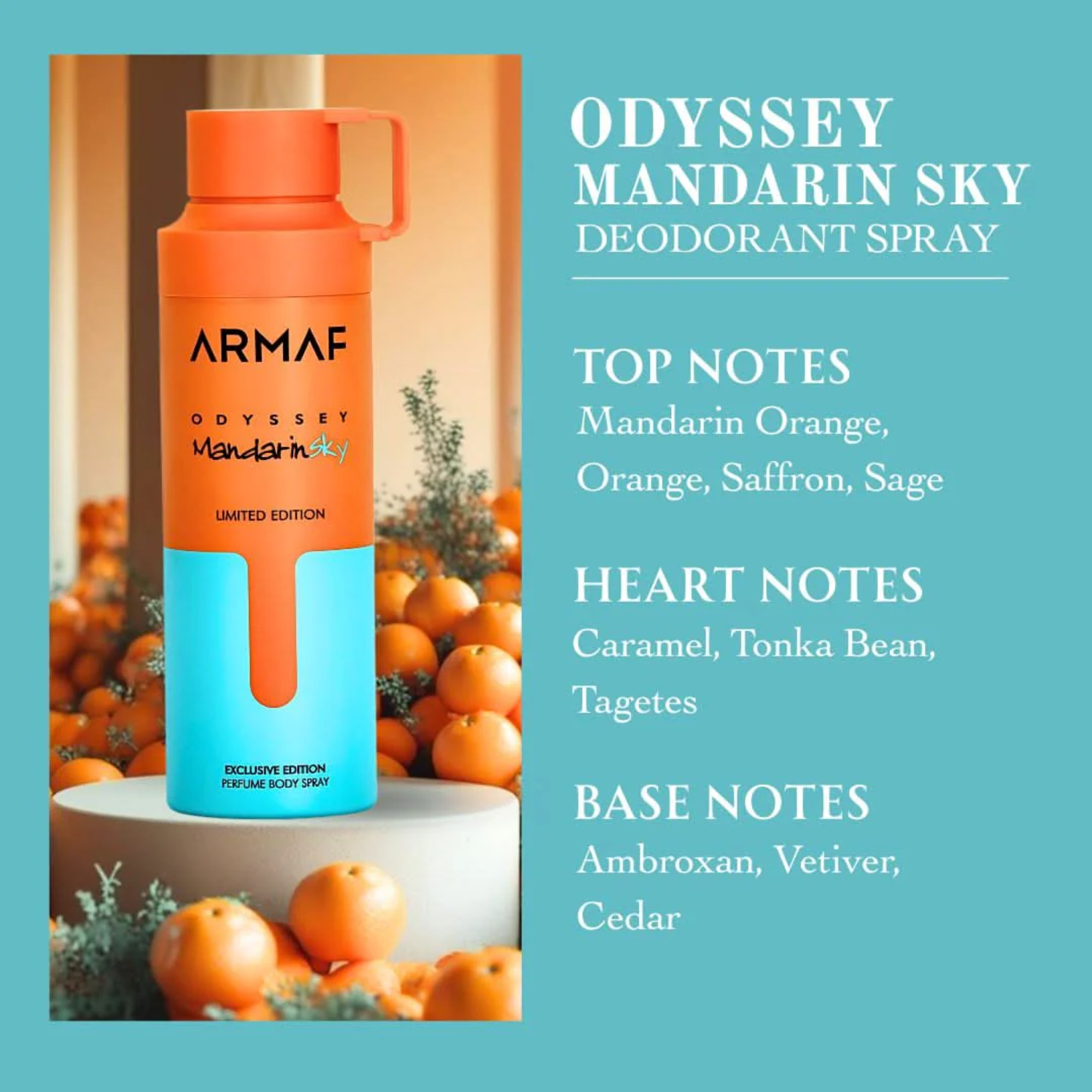Armaf Odyssey Mandarin Sky Limited Exclusive Edition Perfume Body Spray Unisex