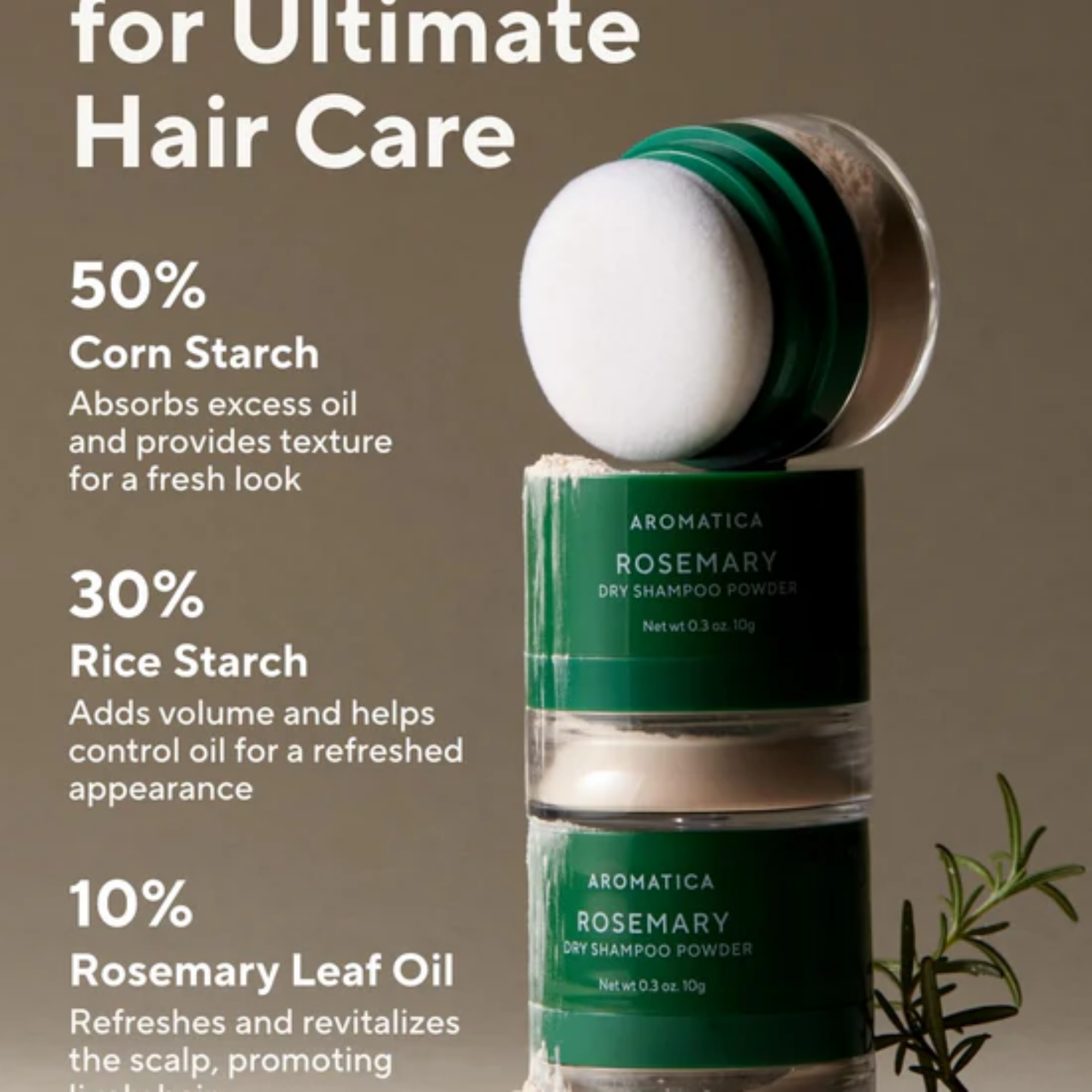 Aromatica Rosemary Dry Shampoo Powder 10gm