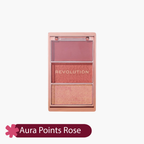Revolution Icon Blush Palette Aura Points Rose 9.8gm