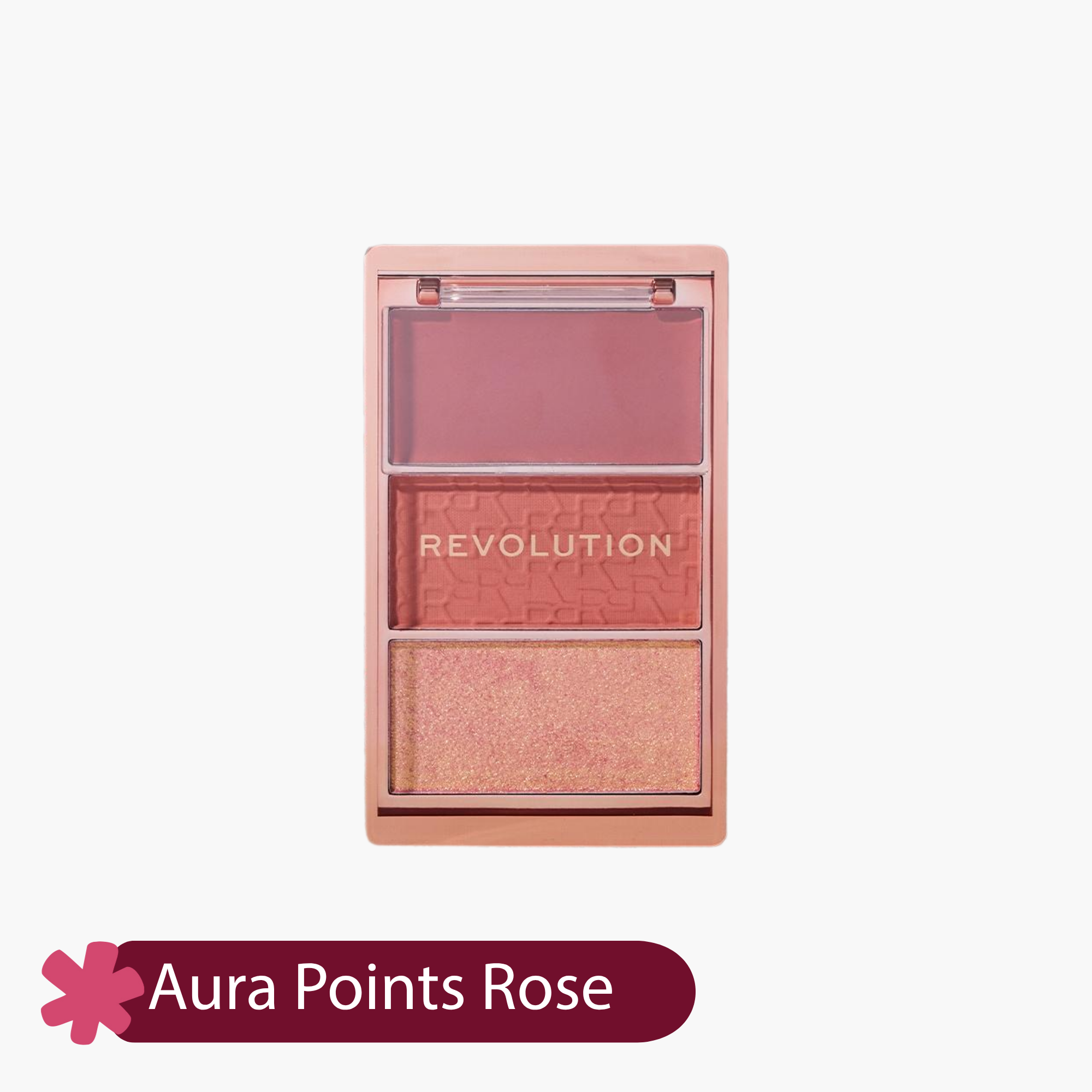 Revolution Icon Blush Palette Aura Points Rose 9.8gm