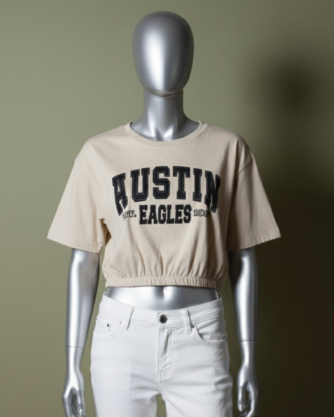 Loom Pakistan Austin Crop Top Beige
