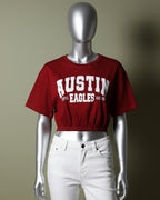 Loom Pakistan Austin Crop Top Maroon