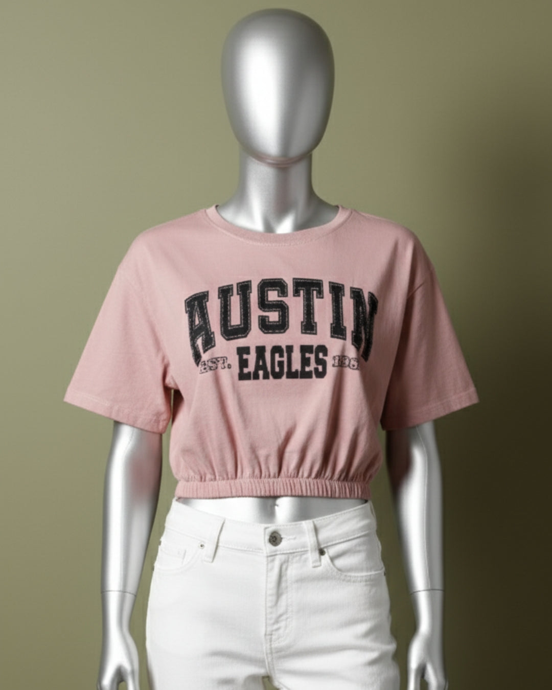 Loom Pakistan Austin Crop Top Pink
