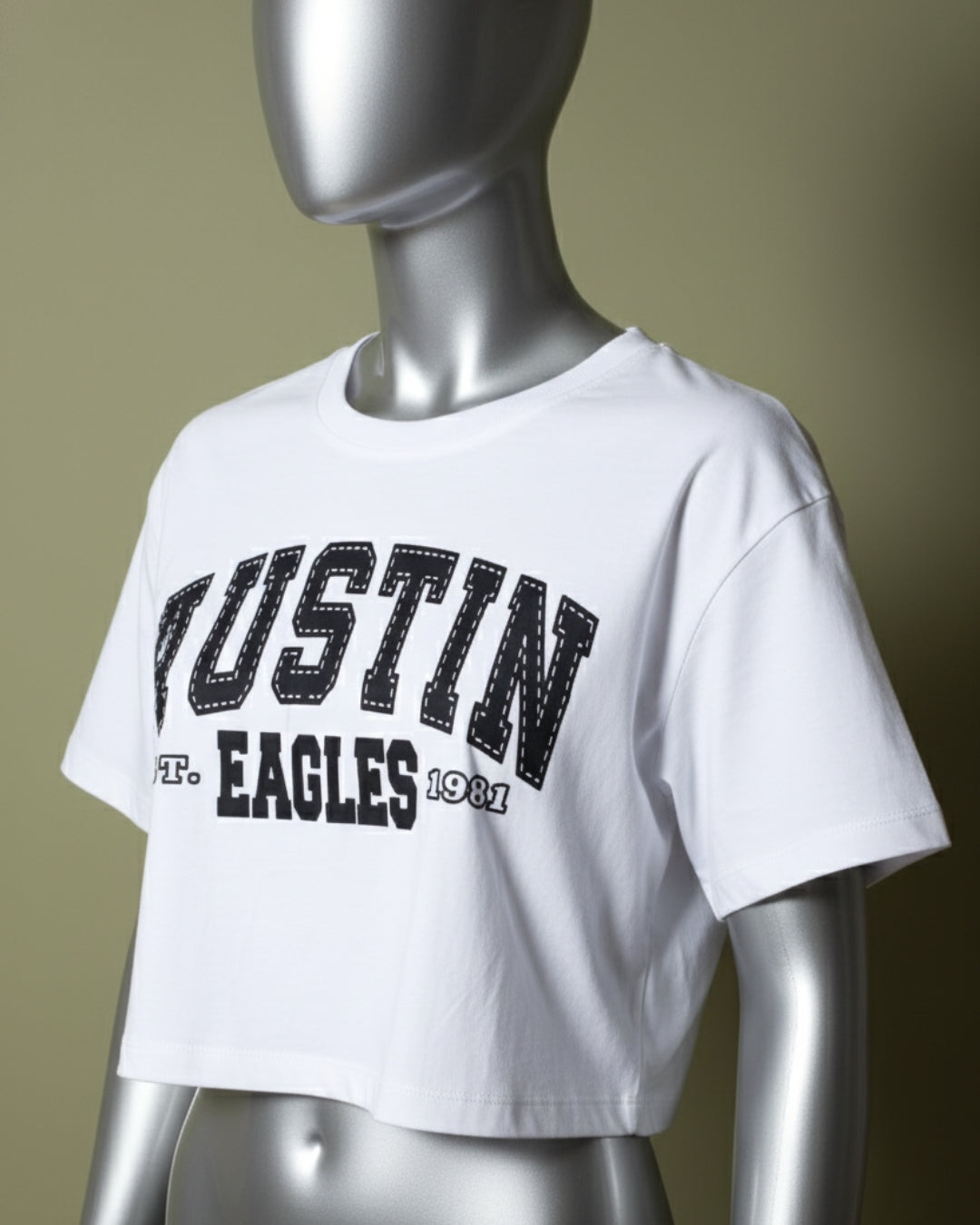 Loom Pakistan Austin Crop Top White