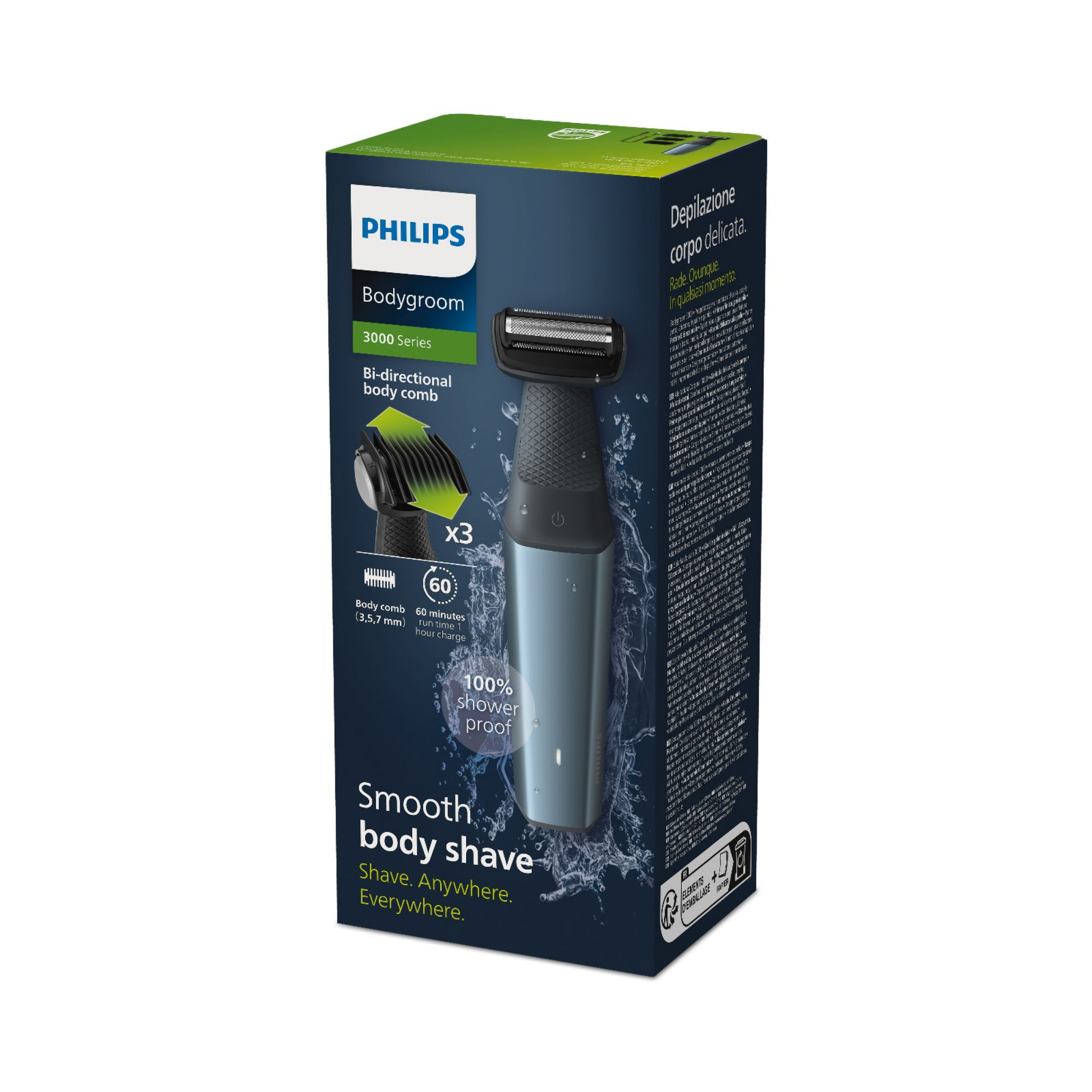 Philips 3000 Series Bodygroom Showerproof Groin and Body Trimmer BG3027/03